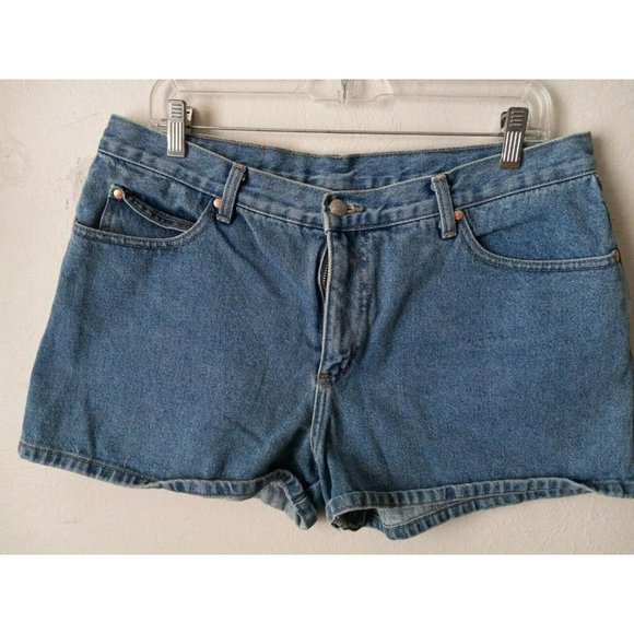 Vintage 90s Just Jeans USA made distressed Blue Shorts Size 32 waist high rise - Picture 3 of 5